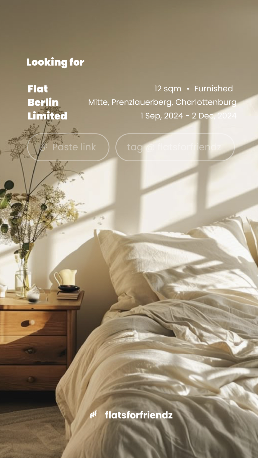Berlin search · sunlit bedroom